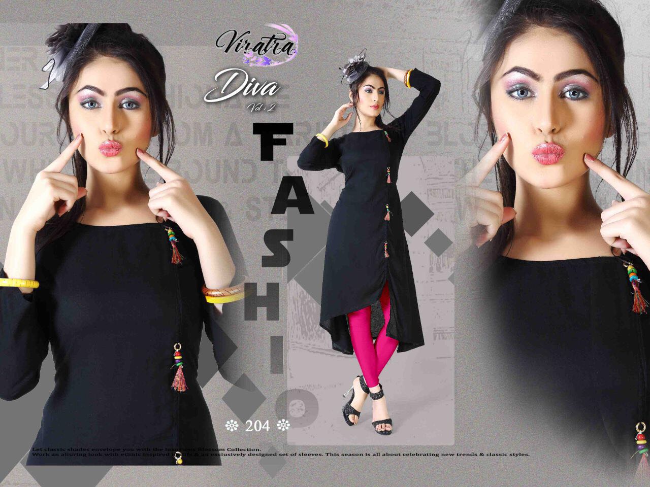Diva Vol-2 By Viratra Tex 201 To 210 Series Stylish Beautiful Colorful Fancy Casual Wear & Ethnic Wear Rayon Cotton Printed Kurtis At Wholesale Price
