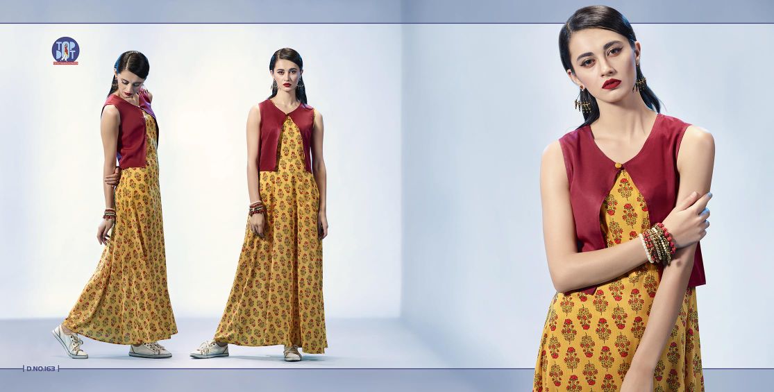 Dusk Vol-3 By Top-dot 163 To 168 Series Designer Stylish Colorful Fancy Beautiful Party Wear & Ethnic Wear Tunics/ Kurtis At Wholesale Price