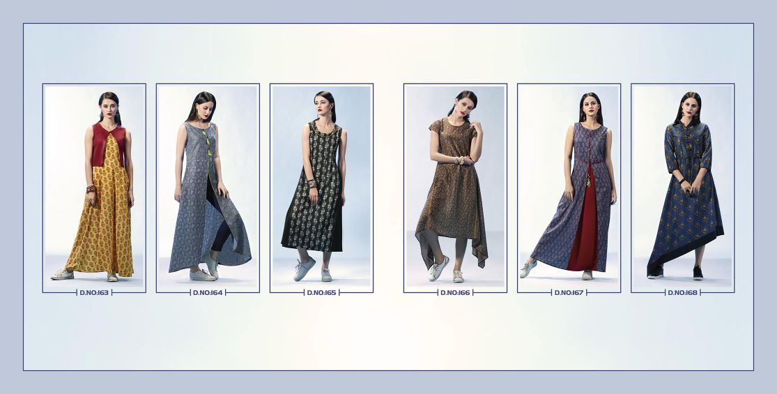 Dusk Vol-3 By Top-dot 163 To 168 Series Designer Stylish Colorful Fancy Beautiful Party Wear & Ethnic Wear Tunics/ Kurtis At Wholesale Price