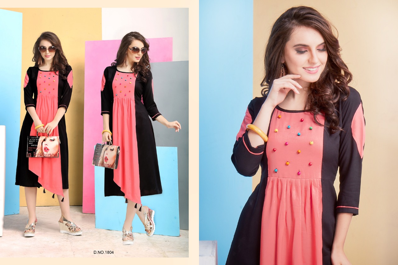 Fashion Glorry By Veera Tex 1801 To 1806 Series Designer Beautiful Stylish Colorful Fancy Ethnic Wear & Casual Wear Rayon Printed Kurtis At Wholesale Price