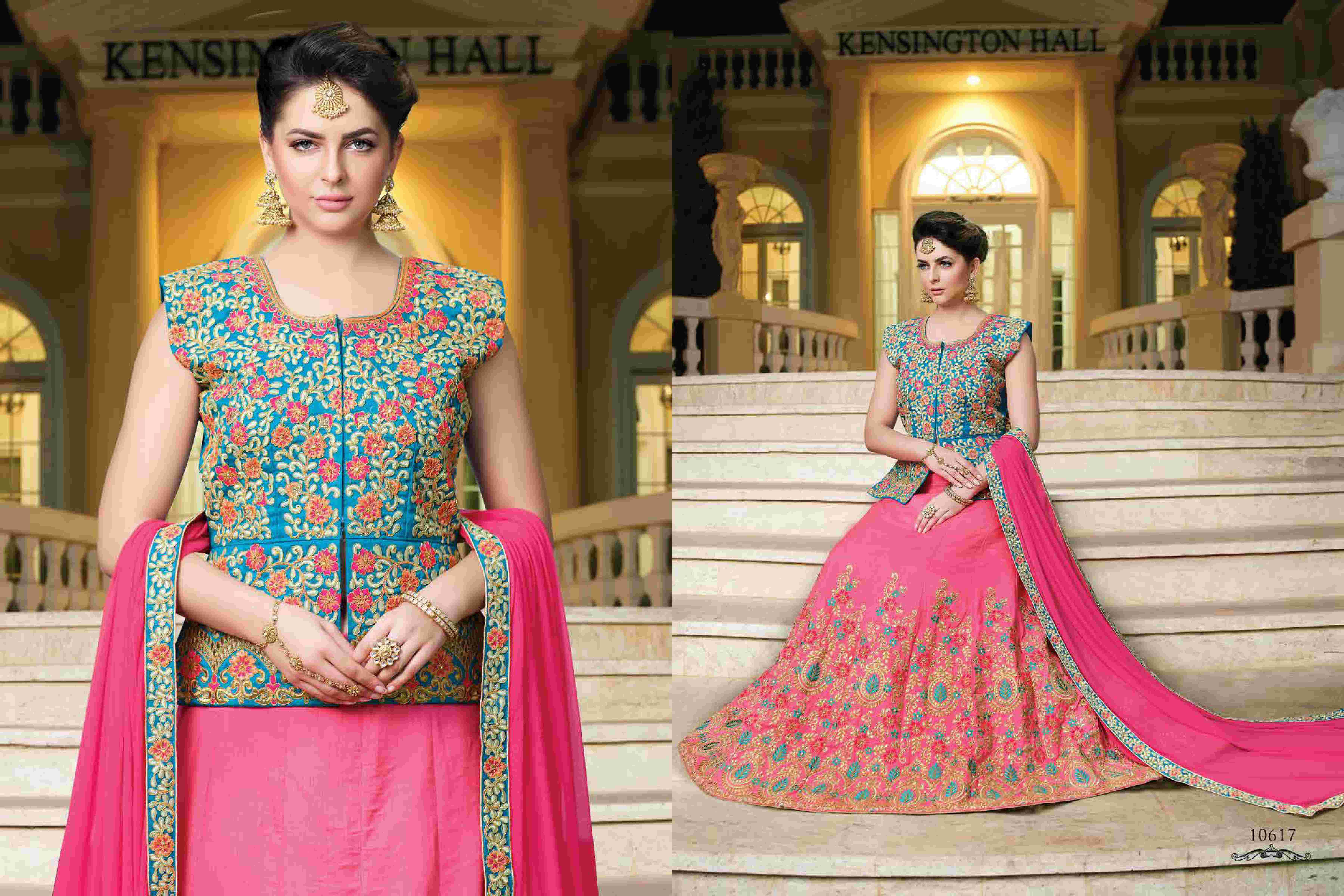 Fashion Sutra By Riddhoo Fashion 10611 To 10618 Series Designer Wedding Collection Beautiful Stylish Fancy Colorful Party Wear & Occasional Wear Georgette Embroidered Lehengas At Wholesale Price