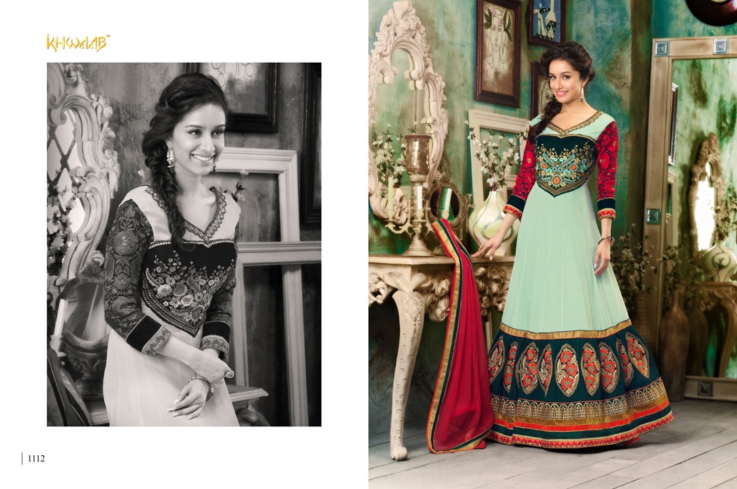 Festive Fusion Collection By Khwaab Beautiful Embroidered Designer Stylish Fancy Party Wear & Occasional Wear Ethnic Wear Dresses At Wholesale Price