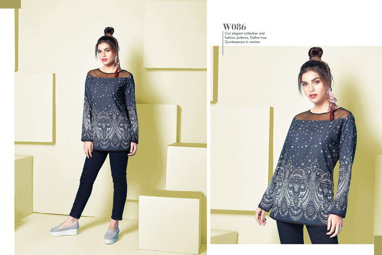 Flair Vol-7 By Eternal 081 To 092 Series Beautiful Stylish Colorful Fancy Beautiful Party Wear & Ethnic Wear Superior Muslin Printed Tops/ Kurtis At Wholesale Price