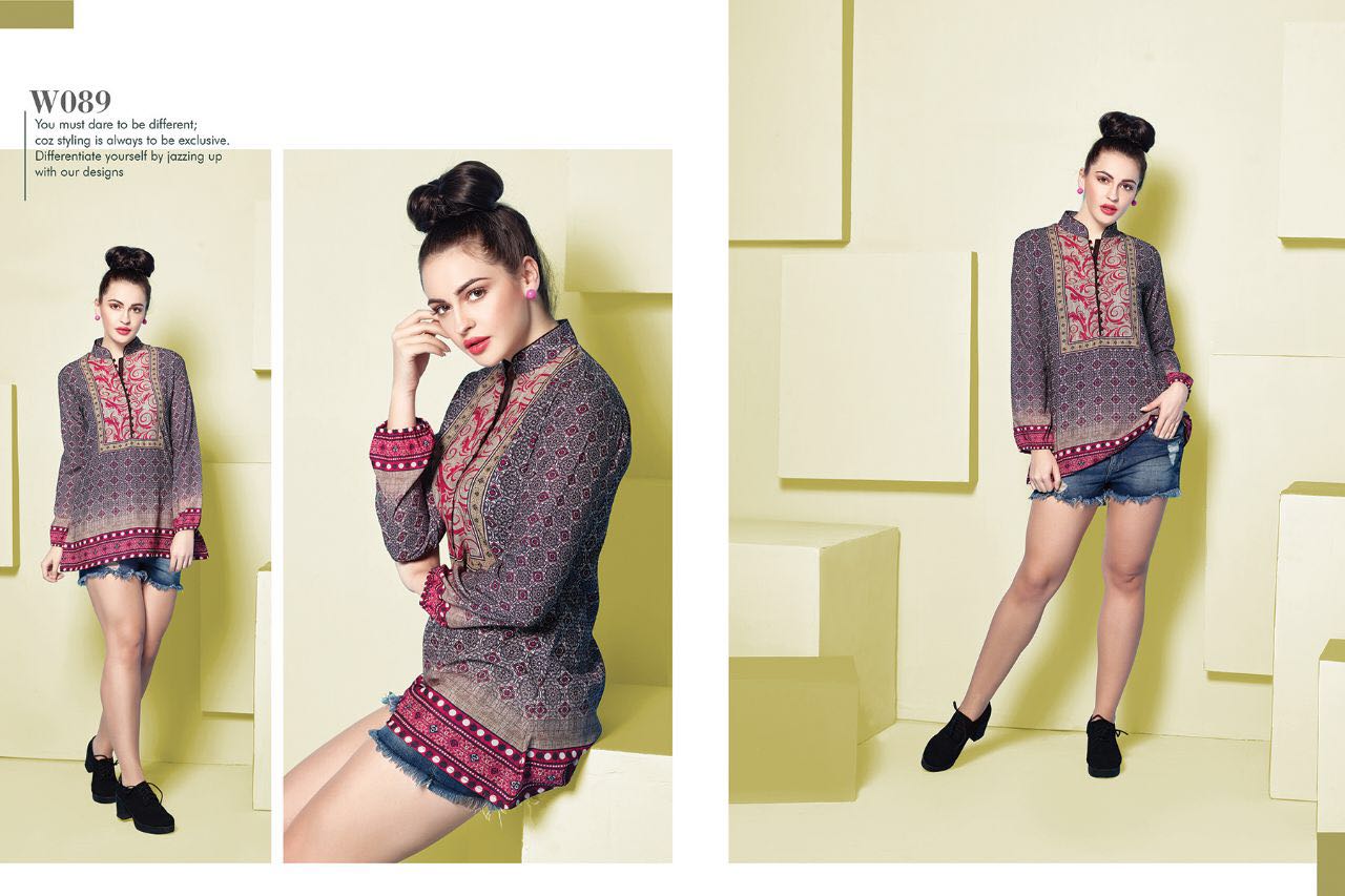 Flair Vol-7 By Eternal 081 To 092 Series Beautiful Stylish Colorful Fancy Beautiful Party Wear & Ethnic Wear Superior Muslin Printed Tops/ Kurtis At Wholesale Price