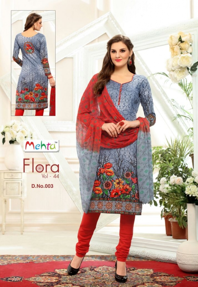Flora Vol-44 By Mehta 001 To 010 Series Beautiful Pakistani Suits Colorful Fancy Casual Wear & Ethnic Wear Cotton Printed Dresses At Wholesale Price