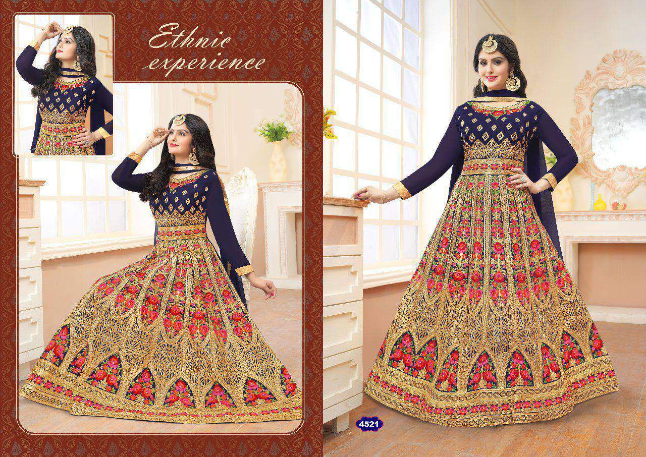 Florence Bridal Vol-6 By A.m.fashion 4521 To 4524 Series Designer Beautiful Colorful Wedding Collection Party Wear & Occasional Wear Faux Georgette/ Silk Dresses At Wholesale Price