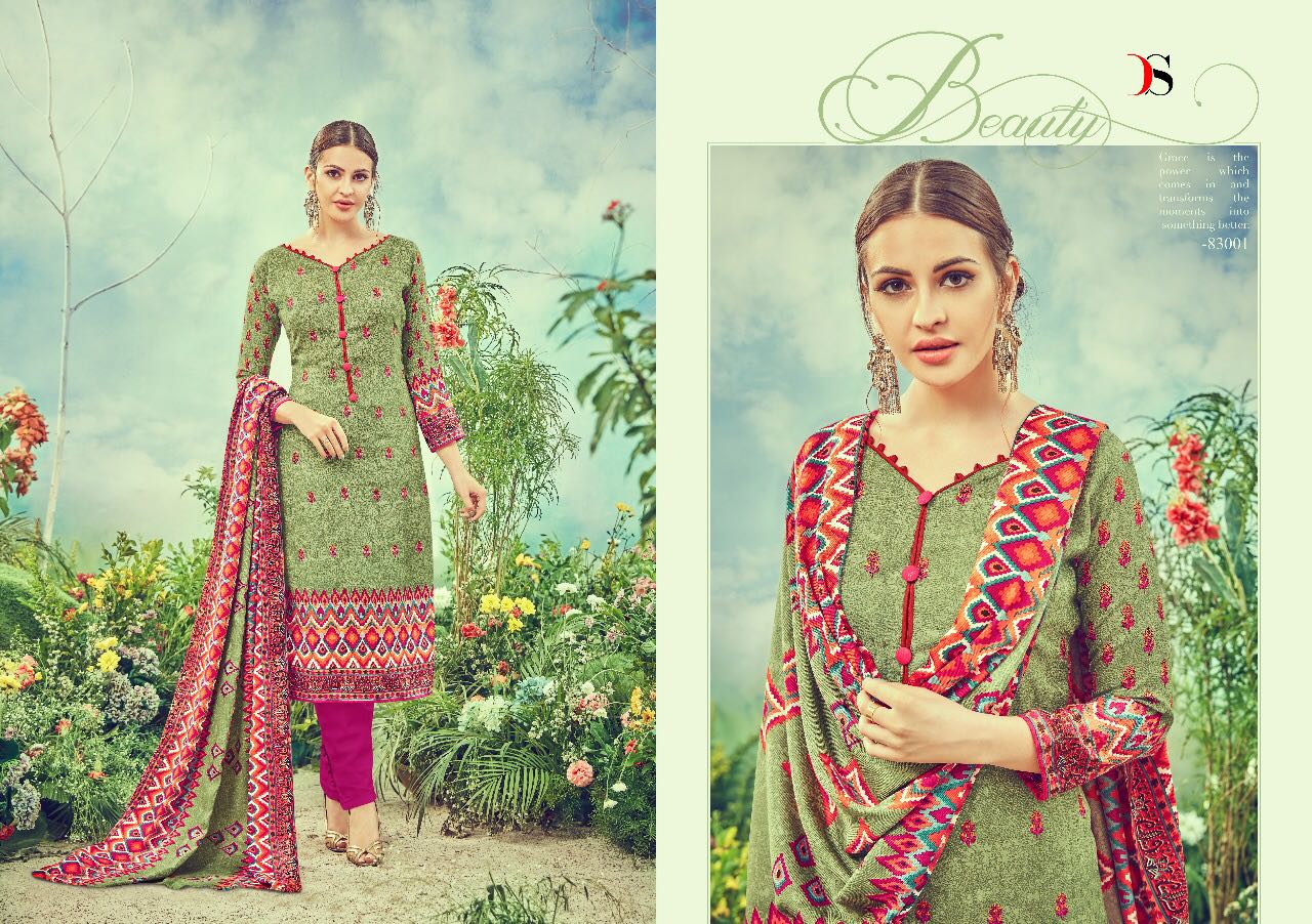 Florence Vol-3 By Deepsy Suits 83001 To 83008 Series Beautiful Stylish Colorful Fancy Casual Wear & Ethnic Wear Pure Cotton Satin Dresses At Wholesale Price