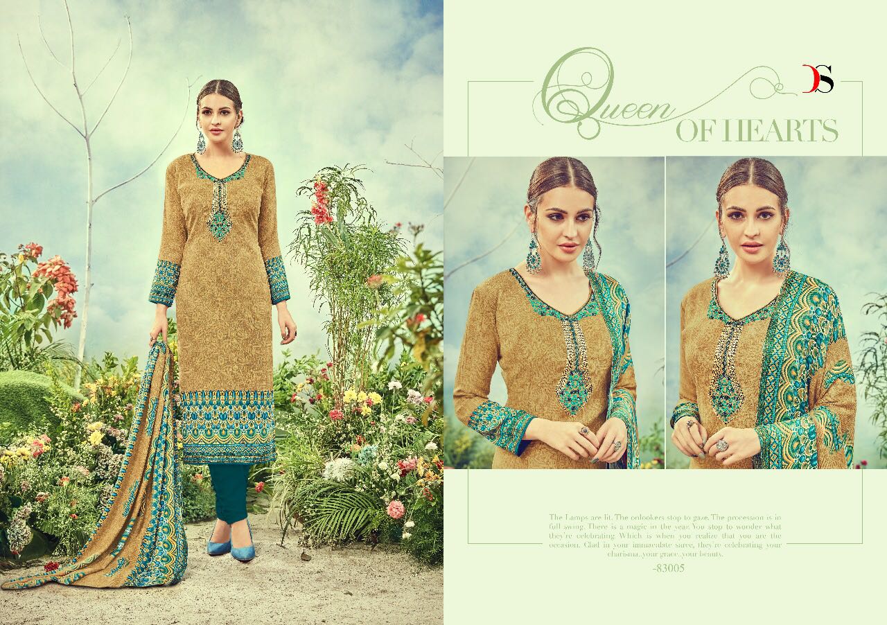 Florence Vol-3 By Deepsy Suits 83001 To 83008 Series Beautiful Stylish Colorful Fancy Casual Wear & Ethnic Wear Pure Cotton Satin Dresses At Wholesale Price