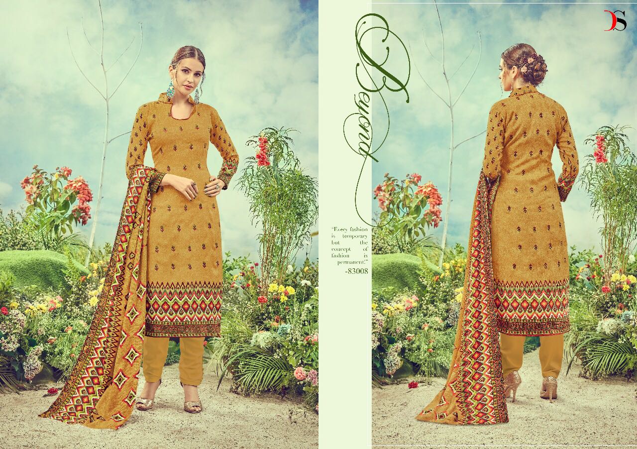 Florence Vol-3 By Deepsy Suits 83001 To 83008 Series Beautiful Stylish Colorful Fancy Casual Wear & Ethnic Wear Pure Cotton Satin Dresses At Wholesale Price