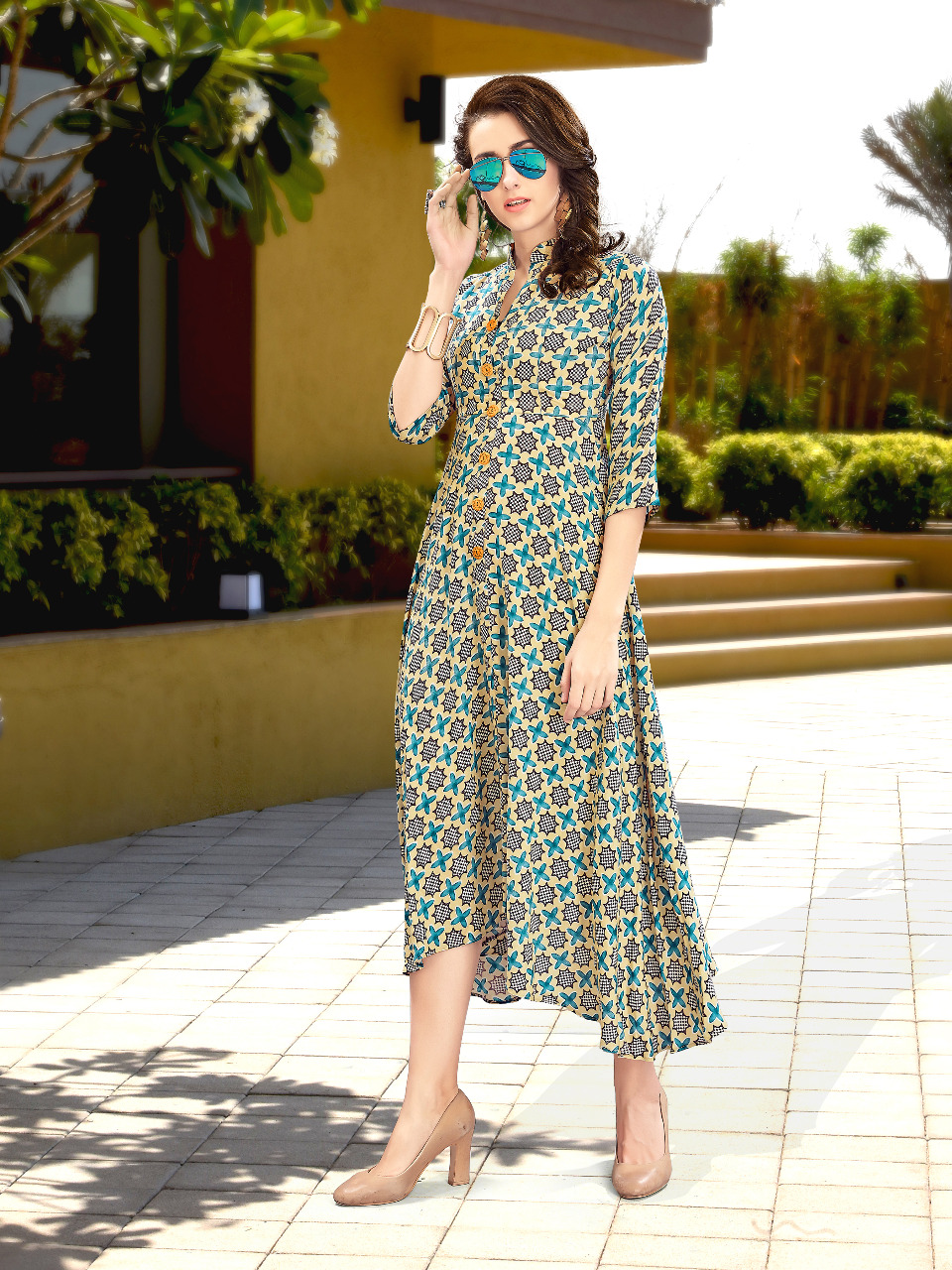 Frenky Vol-1 By Safiya Collection 1008 To 1015 Series Designer Stylish Fancy Beautiful Colorful Casual Wear & Ethnic Wear Heavy Rayon Cotton Printed Long Kurtis At Wholesale Price