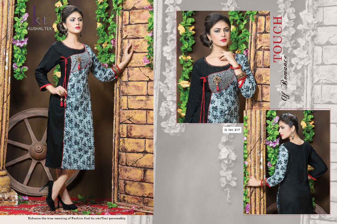 Frepic By Kushal Tex 207 To 217 Series Beautiful Stylish Colorful Fancy Casual Wear & Ethnic Wear Heavy Rayon Printed Kurtis At Wholesale Price