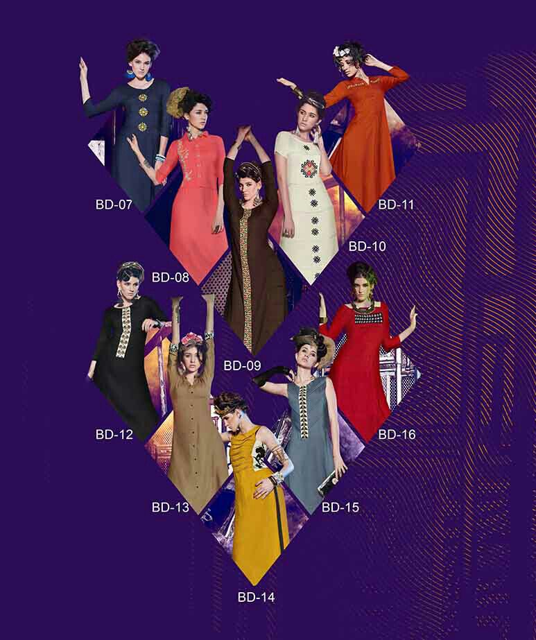 Fusion Craft By Vasanche 07 To 16 Western Beautiful Stylish Designer Embroidered Party Wear Rayon Kurtis At Wholesale Price