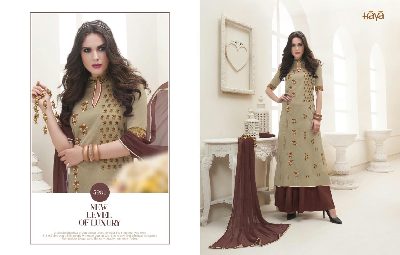 glam By Haya 5971 To 5982 Series Bollywood Beautiful Stylish Designer Floral Embroidered Party Wear Occasional Wear Pure Cotton Dresses At Wholesale Price