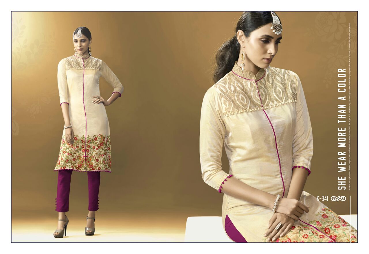 Glint By Eternal 332 To 343 Series Western Beautiful Stylish Designer Embroidered Party Wear & Ethnic Wear Art Silk Kurtis At Wholesale Price