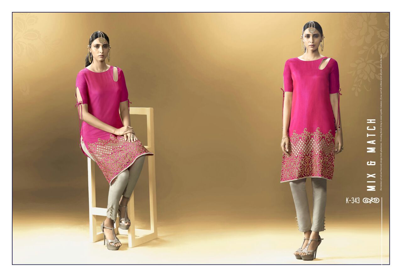 Glint By Eternal 332 To 343 Series Western Beautiful Stylish Designer Embroidered Party Wear & Ethnic Wear Art Silk Kurtis At Wholesale Price