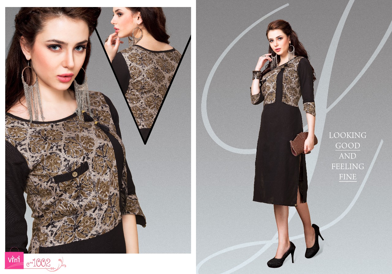 Grace Lyn By Vini 1001 To 1009 Series Designer Western Kurtis Fancy Casual Wear & Ready To Wear Rayon & Cotton Printed Kurtis At Wholesale Price