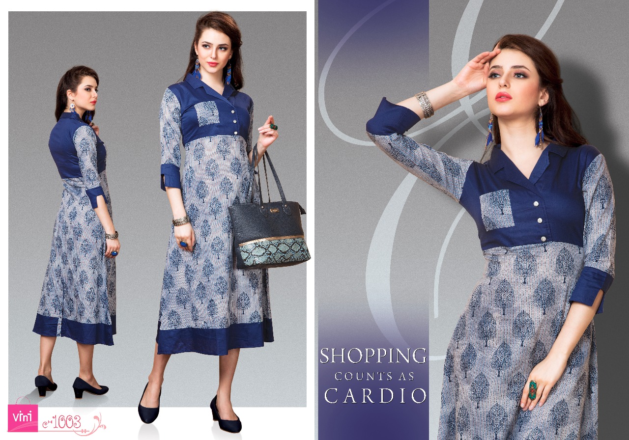 Grace Lyn By Vini 1001 To 1009 Series Designer Western Kurtis Fancy Casual Wear & Ready To Wear Rayon & Cotton Printed Kurtis At Wholesale Price