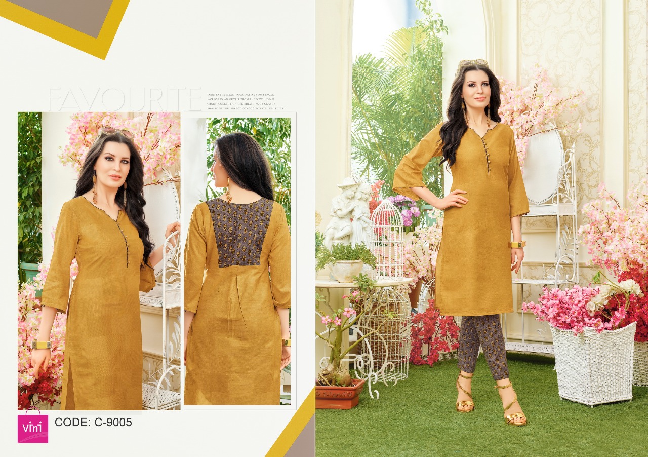 Gratel By Vini 9001 To 9011 Series Designer Stylish Colorful Fancy Beautiful Party Wear & Ethnic Wear Cotton & Rayon Printed Kurtis At Wholesale Price