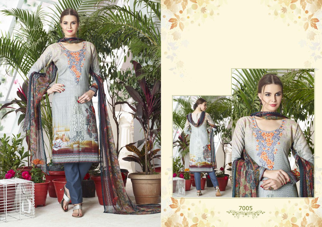 Gulaal Vol-3 By Aayesha Arts 7001 To 7008 Series Beautiful Stylish Colorful Fancy Pakistani Party Wear & Ethnic Wear Pure Cambric Dresses At Wholesale Price