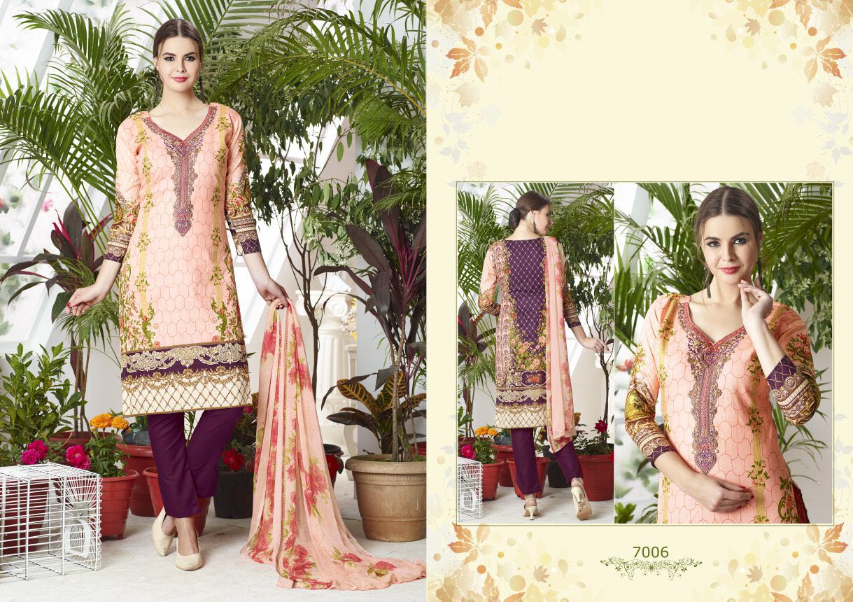 Gulaal Vol-3 By Aayesha Arts 7001 To 7008 Series Beautiful Stylish Colorful Fancy Pakistani Party Wear & Ethnic Wear Pure Cambric Dresses At Wholesale Price