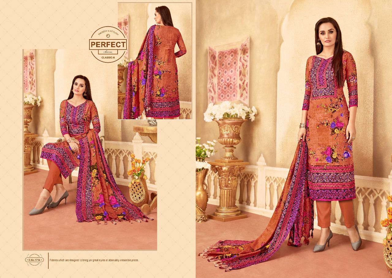Hasarat By Kalyan Prints 1713 To 1724 Series Pure Pashmina With Digital Print Winter Wear & Casual Wear Dresses At Wholesale Price