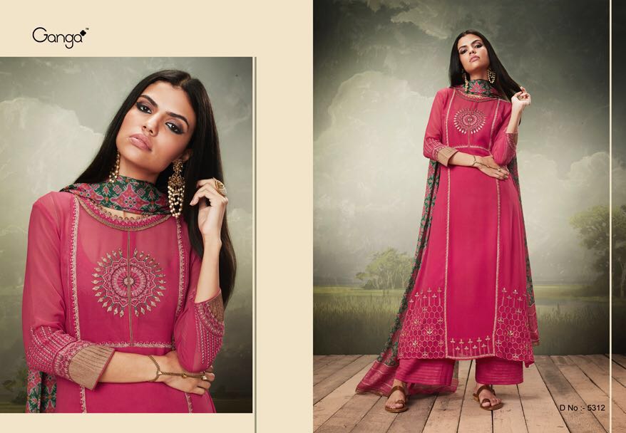 Heritage By Ganga Fashion 5309 To 5314 Series Designer Pakistani Suits Fancy Beautiful Stylish Colorful Party Wear & Occasional Wear Embroidered Dresses At Wholesale Price
