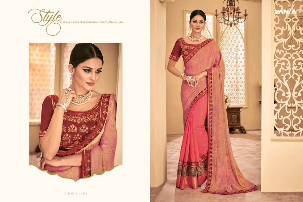 High Resolution By Vanya 1101 To 1118 Series Designer Stylish Beautiful Fancy Colorful Party Wear & Occasional Wear Silk Sarees At Wholesale Price