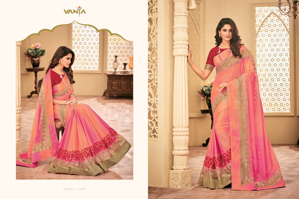 High Resolution By Vanya 1101 To 1118 Series Designer Stylish Beautiful Fancy Colorful Party Wear & Occasional Wear Silk Sarees At Wholesale Price