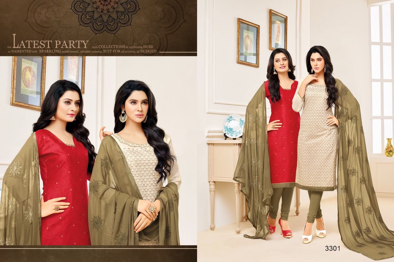 Hum Tum Vol-5 By Rr Fashion 3301 To 3312 Series Indian Beautiful Colorful Two Tops Concept Fancy Party Wear & Occasional Wear Cotton Jacquard & Chanderi Work Dresses At Wholesale Price