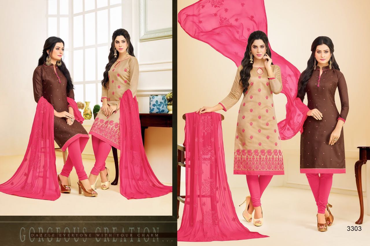 Hum Tum Vol-5 By Rr Fashion 3301 To 3312 Series Indian Beautiful Colorful Two Tops Concept Fancy Party Wear & Occasional Wear Cotton Jacquard & Chanderi Work Dresses At Wholesale Price