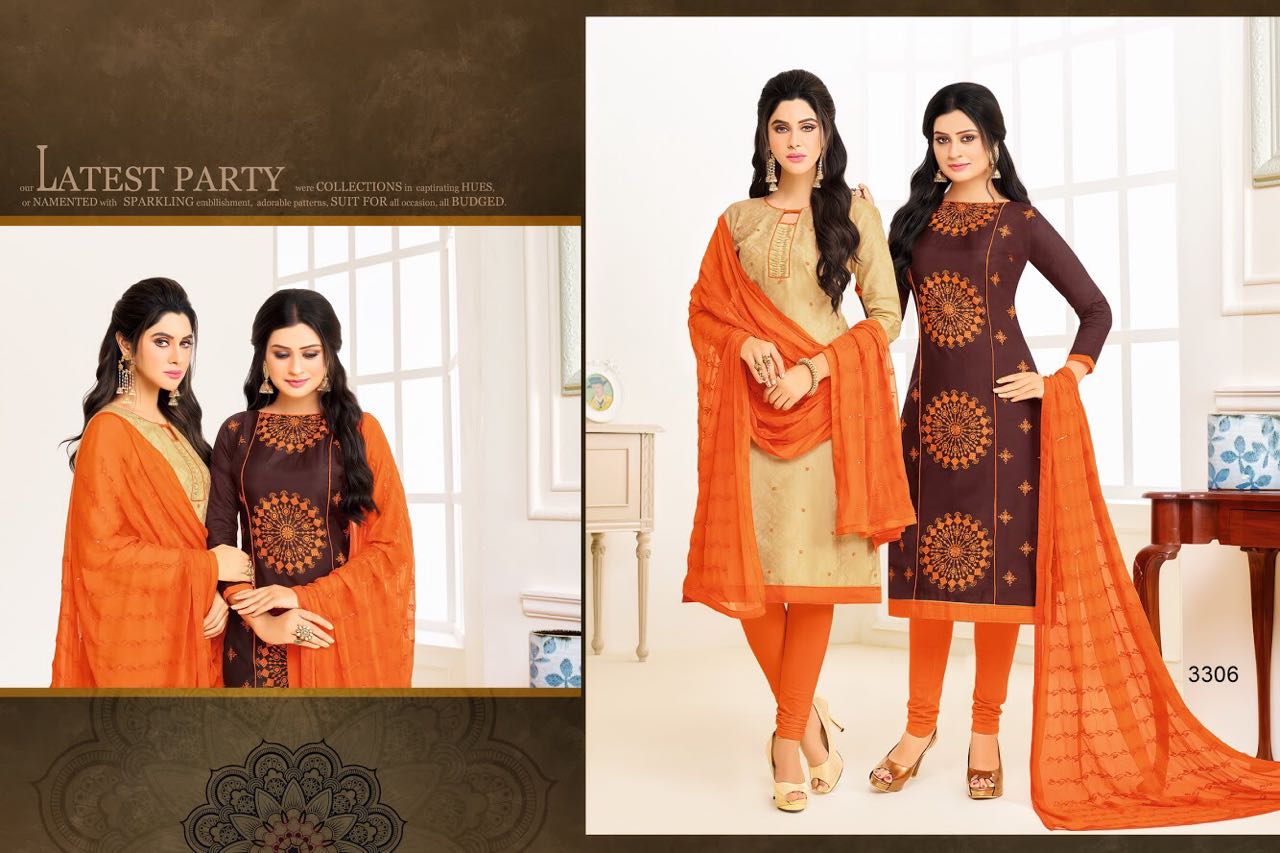 Hum Tum Vol-5 By Rr Fashion 3301 To 3312 Series Indian Beautiful Colorful Two Tops Concept Fancy Party Wear & Occasional Wear Cotton Jacquard & Chanderi Work Dresses At Wholesale Price