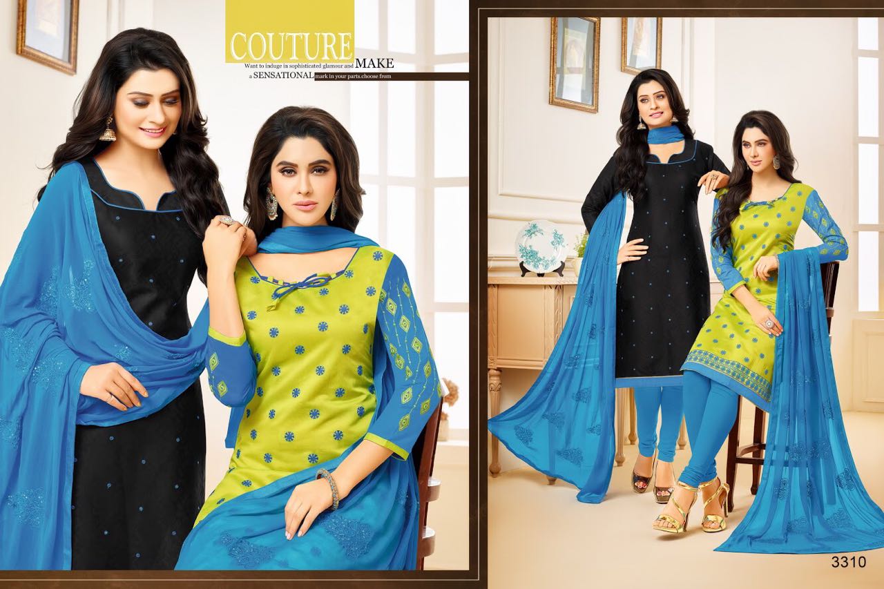 Hum Tum Vol-5 By Rr Fashion 3301 To 3312 Series Indian Beautiful Colorful Two Tops Concept Fancy Party Wear & Occasional Wear Cotton Jacquard & Chanderi Work Dresses At Wholesale Price