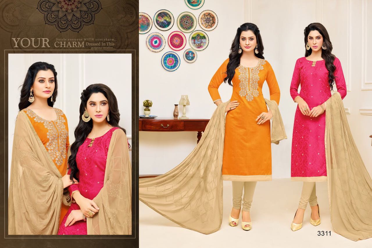 Hum Tum Vol-5 By Rr Fashion 3301 To 3312 Series Indian Beautiful Colorful Two Tops Concept Fancy Party Wear & Occasional Wear Cotton Jacquard & Chanderi Work Dresses At Wholesale Price