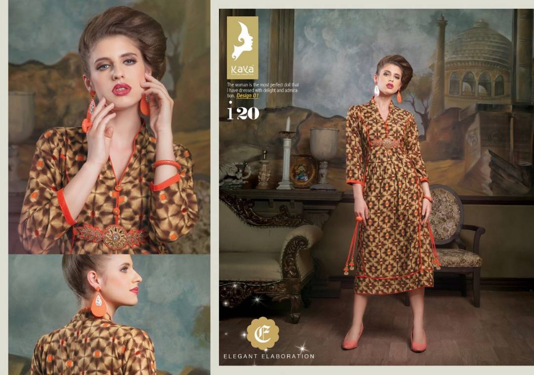 I20 01 To 12 Series By Kaya Beautiful Colorful Stylish Fancy Party Wear Occasional Wear Casual Wear Printed Kurti At Wholesale Price
