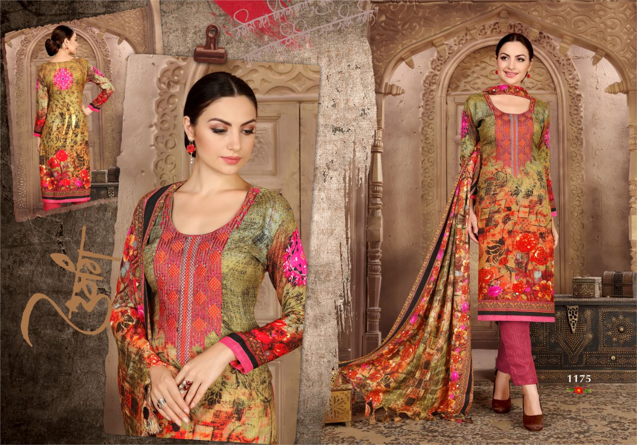 Ibadat Vol-1 By Mag 1172 To 1181 Series Beautiful Stylish Colorful Fancy Casual Wear & Occasional Wear Pure Pashmina Jacquard Printed & Embroidered Dresses At Wholesale Price
