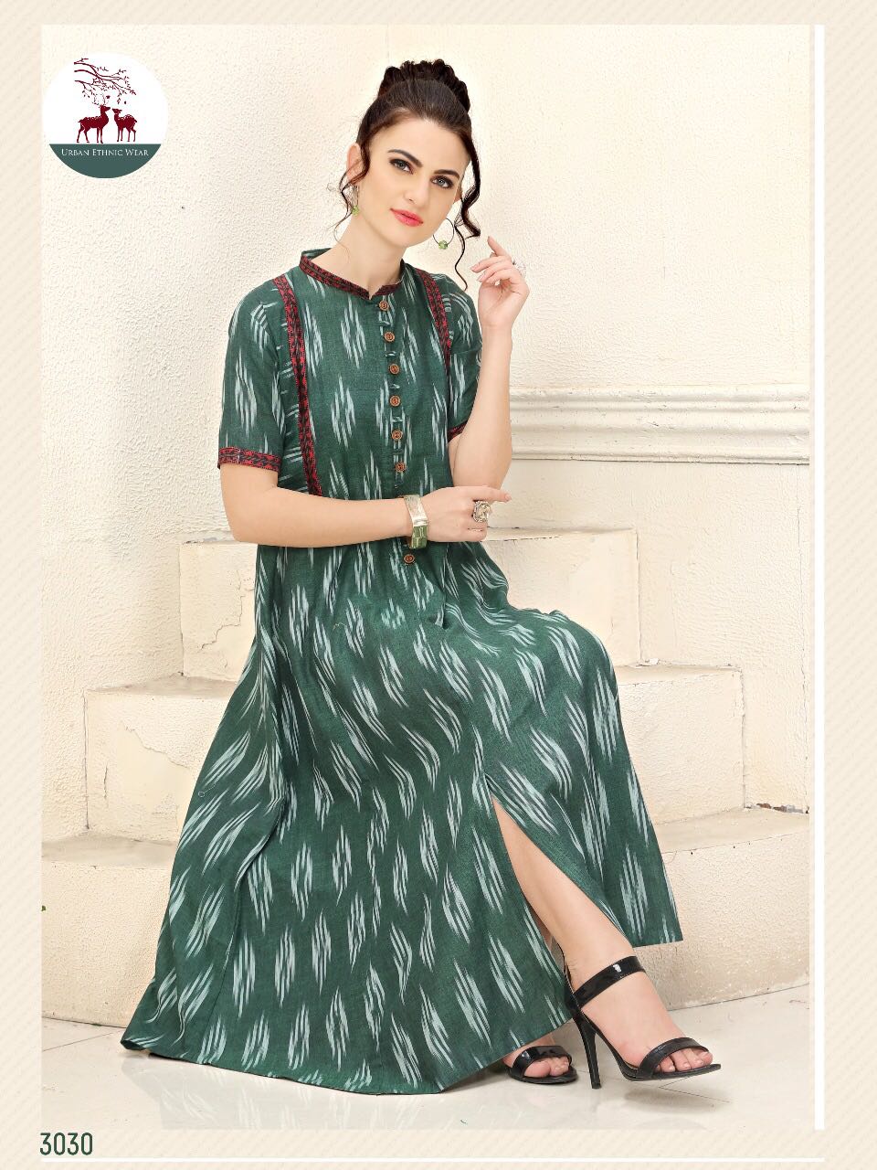 Ikat By Mrigya 3026 To 3033 Series Designer Stylish Colorful Fancy Beautiful Party Wear & Ethnic Wear Pure Cotton Printed Kurtis At Wholesale Price