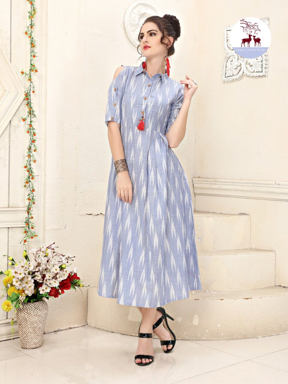 Ikat By Mrigya 3026 To 3033 Series Designer Stylish Colorful Fancy Beautiful Party Wear & Ethnic Wear Pure Cotton Printed Kurtis At Wholesale Price