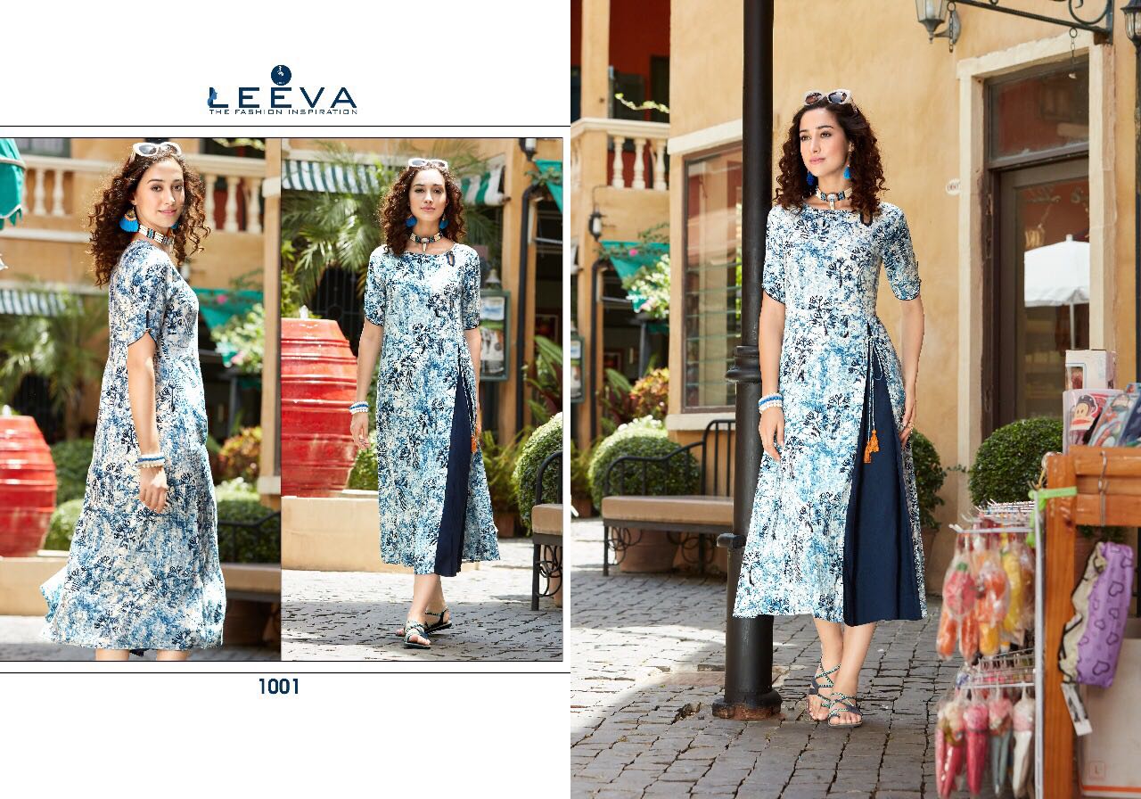 Impress Vol-1 By Leeva 1001 To 1008 Series Beautiful Stylish Colorful Fancy Casual Wear & Party Wear Rayon/ Cotton Printed Kurtis At Wholesale Price