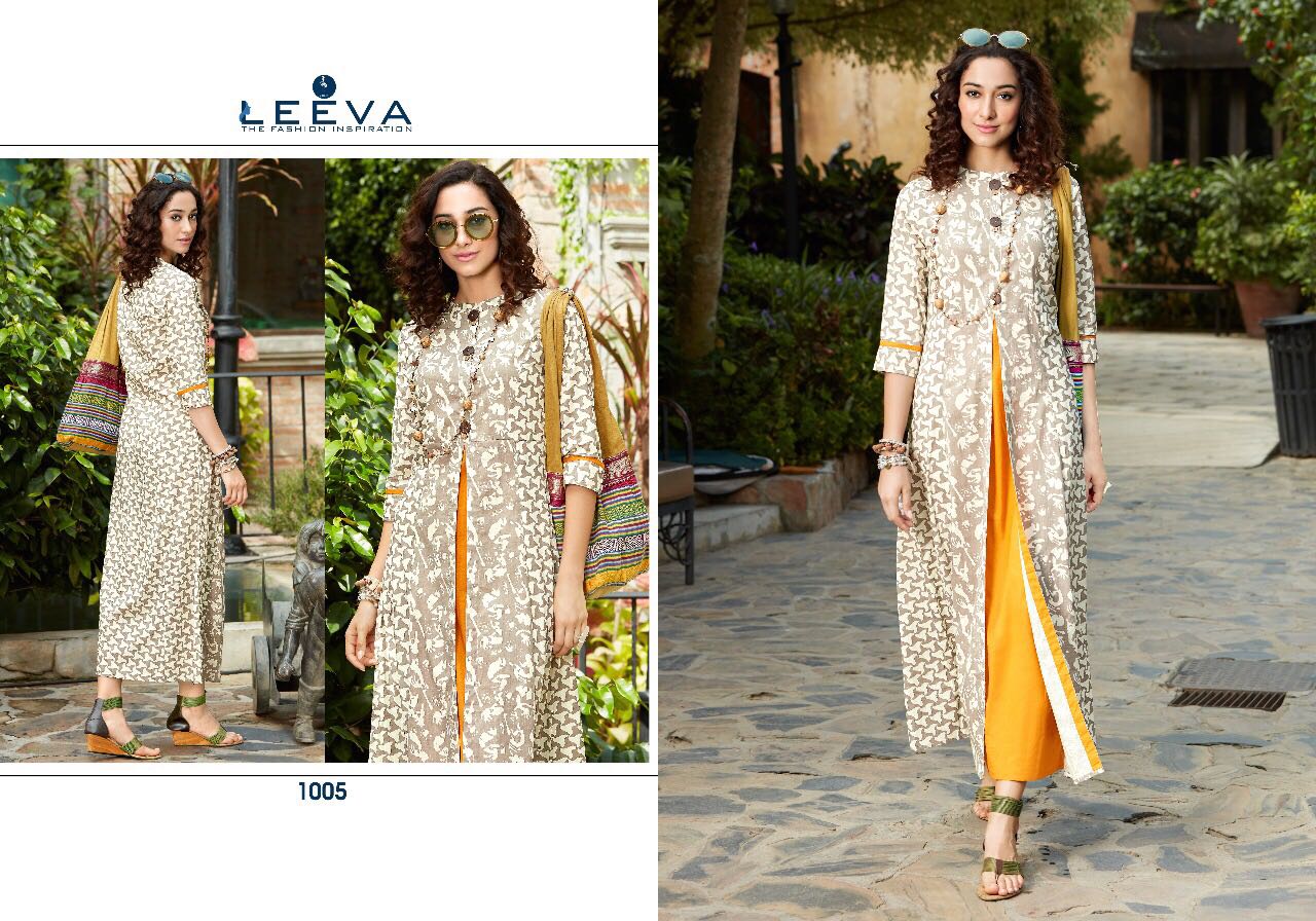 Impress Vol-1 By Leeva 1001 To 1008 Series Beautiful Stylish Colorful Fancy Casual Wear & Party Wear Rayon/ Cotton Printed Kurtis At Wholesale Price