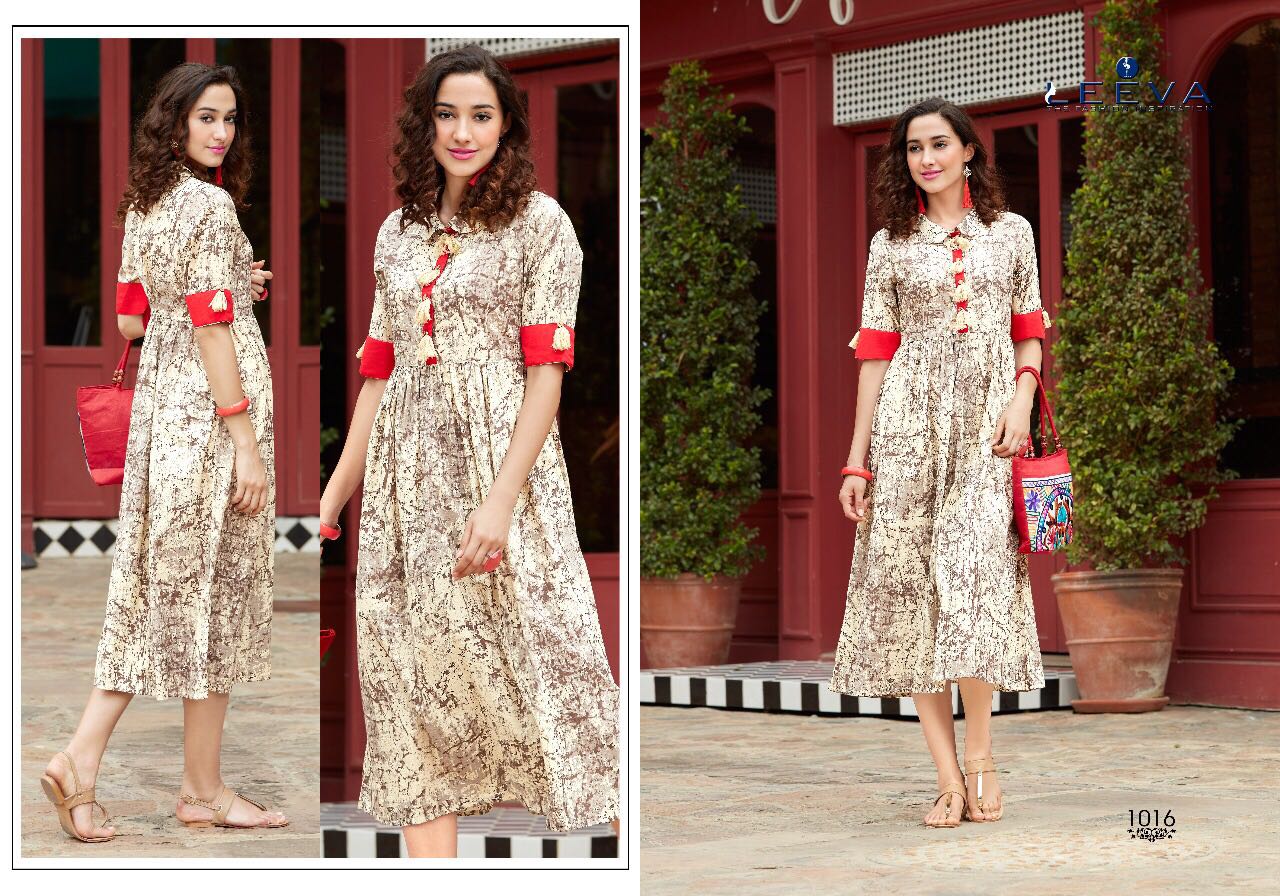 Impress Vol-2 By Leeva 1009 To 1017 Series Beautiful Stylish Colorful Fancy Casual Wear & Party Wear Rayon/ Cotton Printed Kurtis At Wholesale Price