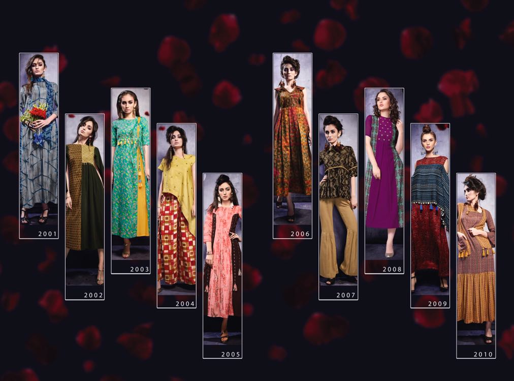 Incline By Indicut 2001 To 2010 Series Beautiful Colorful Stylish Fancy Party Wear & Ethnic Wear Rayon/ Cotton/ Silk Printed Kurtis At Wholesale Price