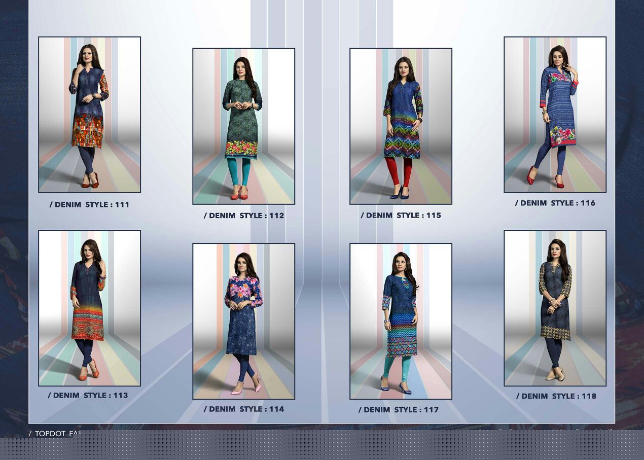 Indigo Rush By Top Dot 111 To 118 Series Indian Designer Colorful Beautiful Casual Wear And Ready To Wear Superior Georgette Printed Kurtis At Wholesale Price