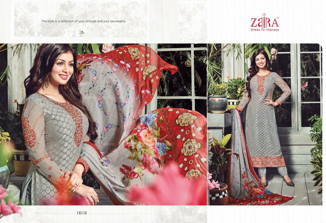 Innayat By Zaira 1017 To 1025 Series Beautiful Designer Fancy Embroidered Colorful Party Wear & Occasional Wear Georgette & Brasso Dresses At Wholesale Price
