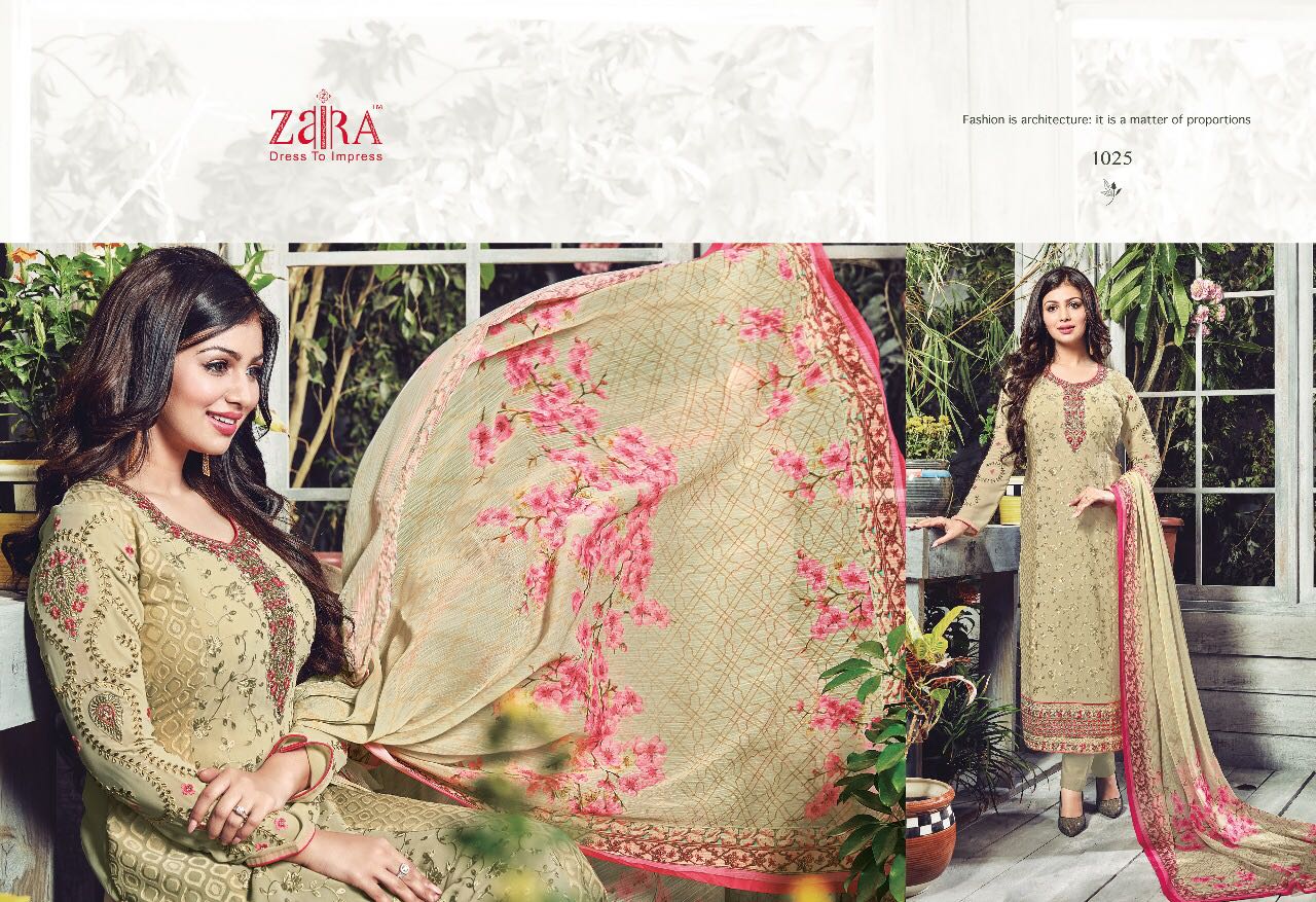 Innayat By Zaira 1017 To 1025 Series Beautiful Designer Fancy Embroidered Colorful Party Wear & Occasional Wear Georgette & Brasso Dresses At Wholesale Price