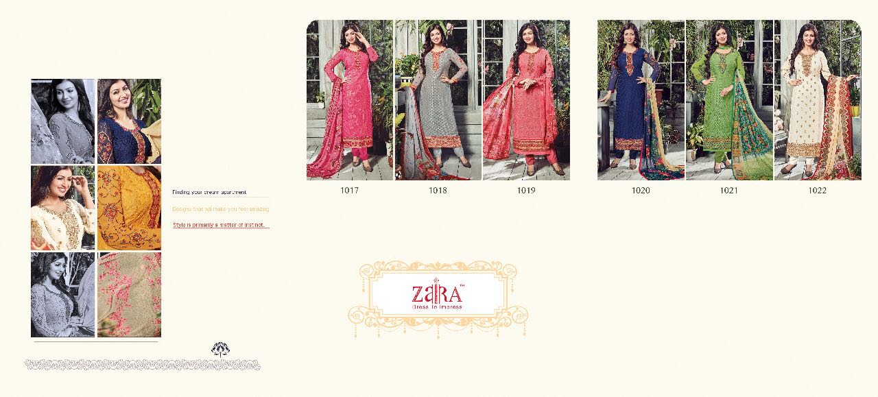 Innayat By Zaira 1017 To 1025 Series Beautiful Designer Fancy Embroidered Colorful Party Wear & Occasional Wear Georgette & Brasso Dresses At Wholesale Price