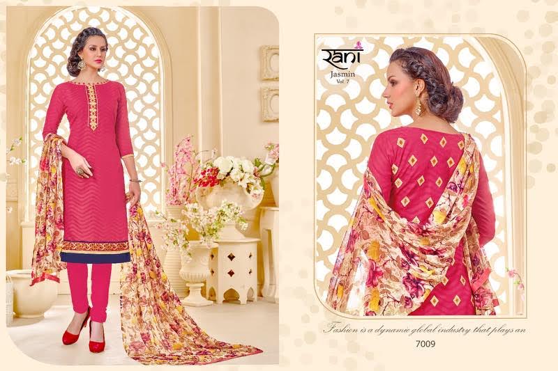 Jashmine-7 7001 To 7014 Series By Rani Prints Beautiful Colorful Stylish Pretty Party Wear Occasional Wear Casual Wear Printed Cotton Dresses At Wholesale Price