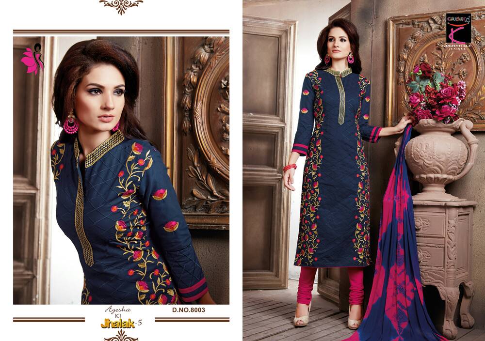 Jhalak Vol-5 By Khwaish 8001 To 8012 Series Pakistani Suits Designer Beautiful Stylish Colorful Fancy Party Wear & Occasional Wear Cotton Embroidered Dresses At Wholesale Price