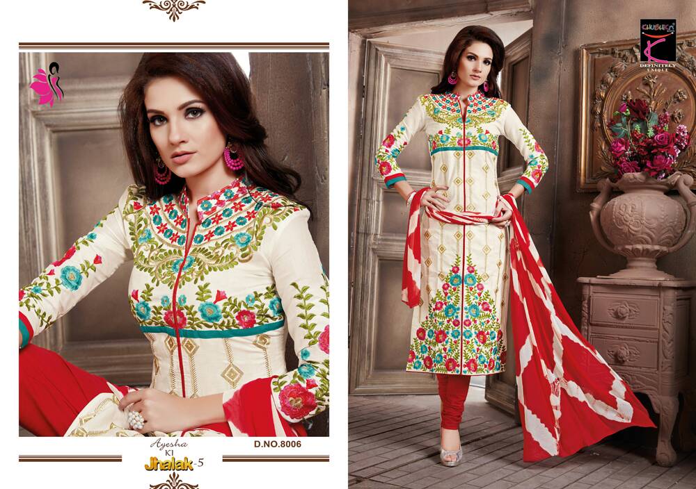 Jhalak Vol-5 By Khwaish 8001 To 8012 Series Pakistani Suits Designer Beautiful Stylish Colorful Fancy Party Wear & Occasional Wear Cotton Embroidered Dresses At Wholesale Price