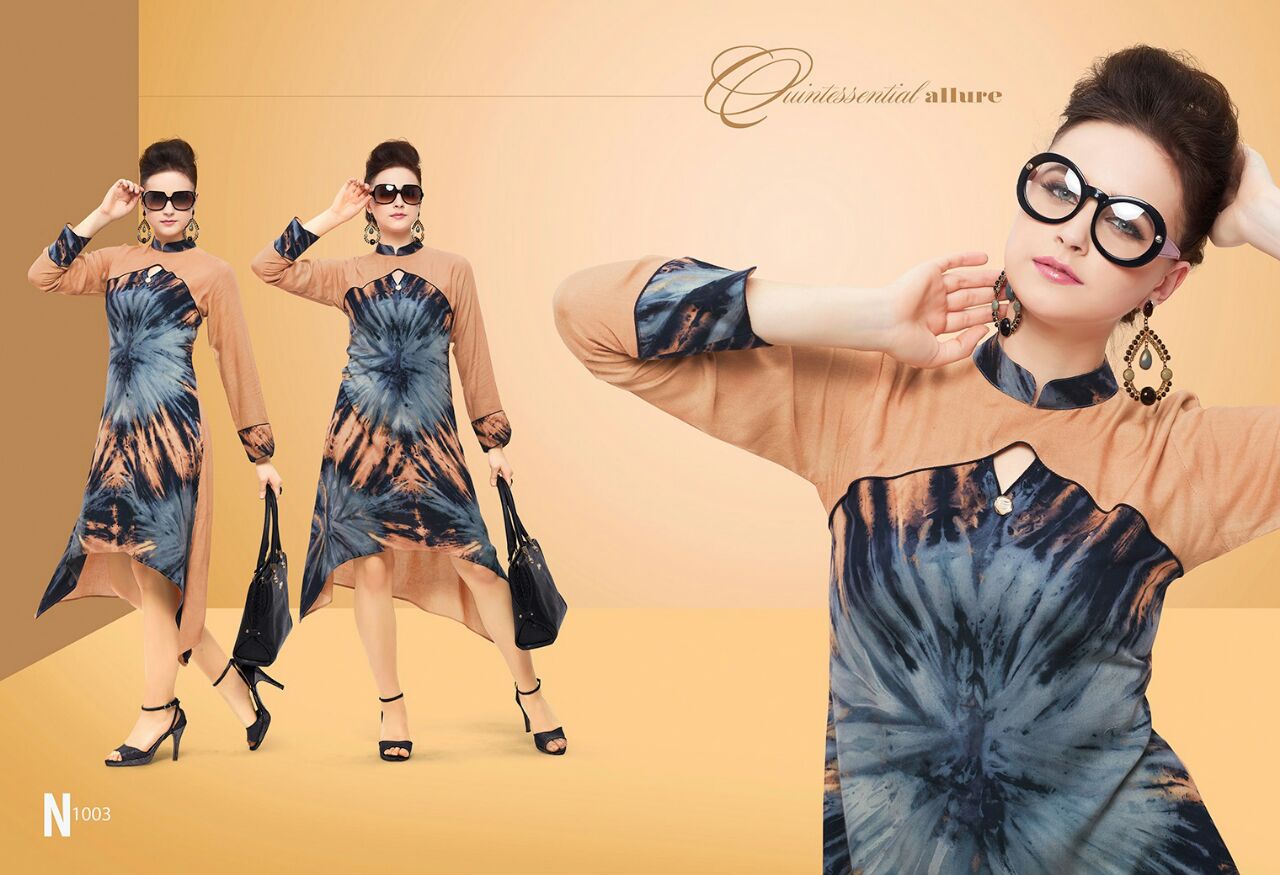 Juliet By Sweet Fashion 1001 To 1009 Series Western Beautiful Stylish Designer Printed Casual Wear Party Wear Rayon Kurtis At Wholesale Price