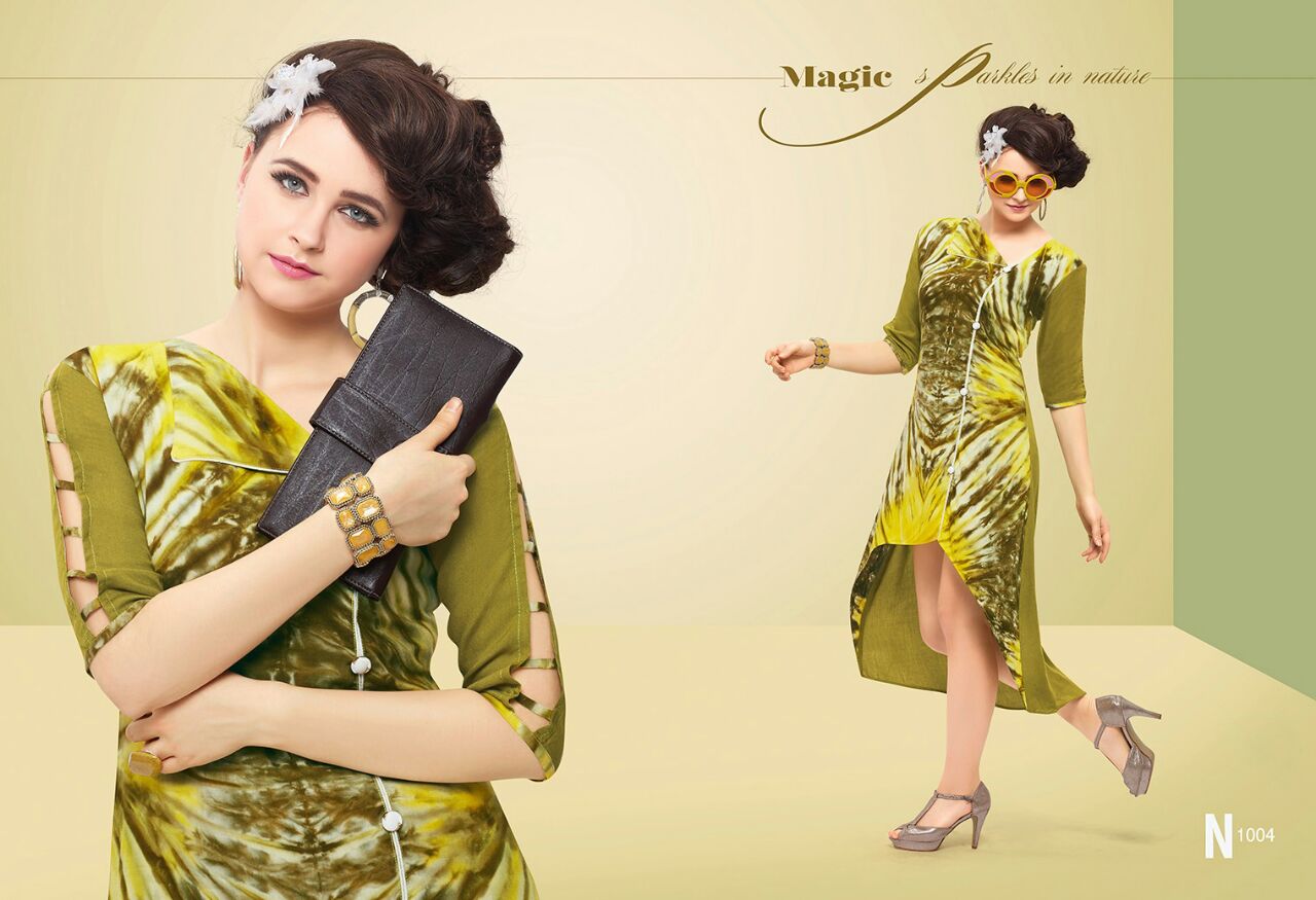 Juliet By Sweet Fashion 1001 To 1009 Series Western Beautiful Stylish Designer Printed Casual Wear Party Wear Rayon Kurtis At Wholesale Price